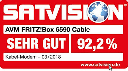 AVM FRITZ!Box 6590 Cable WLAN AC+N (DOCSIS 3.0, Dual-WLAN 1.733 Mbit/s + 800 Mbit/s, VoIP)