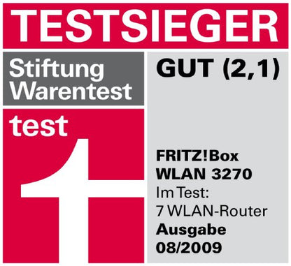 AVM FRITZ!Box 3270 Wlan Router (ADSL, 300 Mbit/s, Media Server)